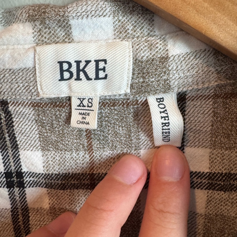 Buckle BKE‎ Boyfriend Flannel Shirt Womens XS Plaid Long Sleeve Button Up Top - Picture 2 of 4
